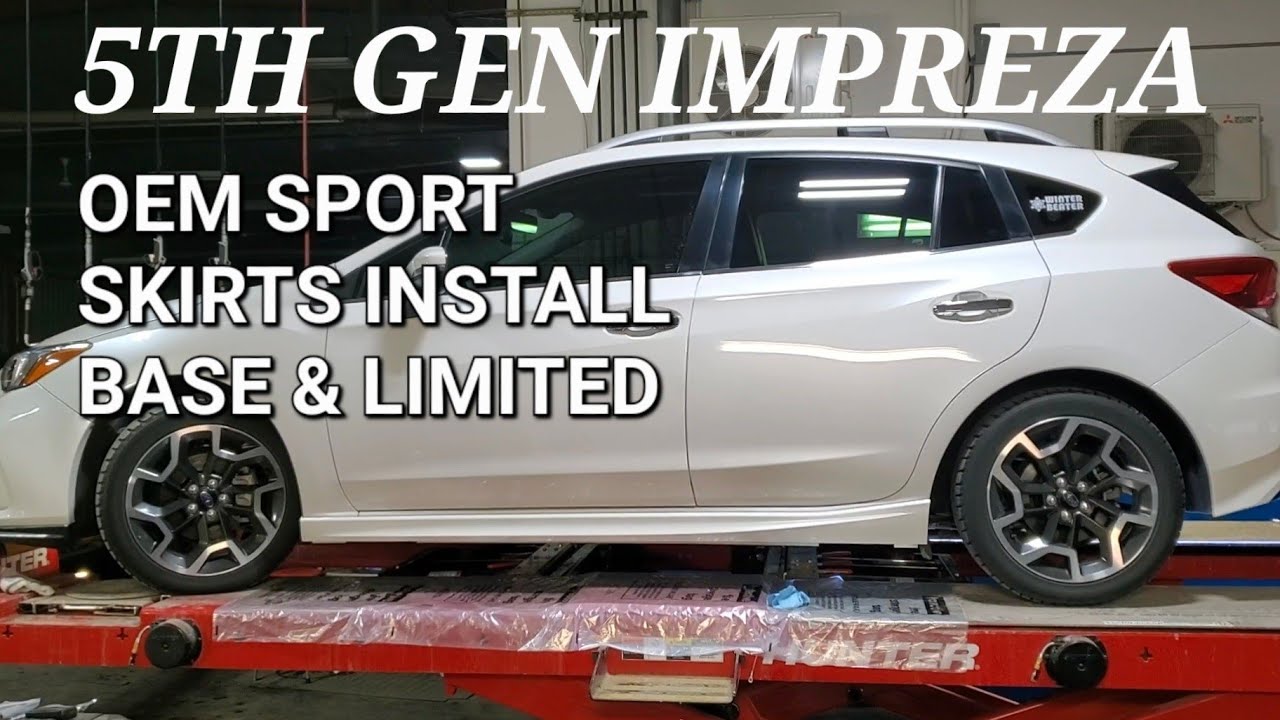 Установка без сверления: оригинальные накладки на пороги Subaru Impreza Sport для базовой и компл...