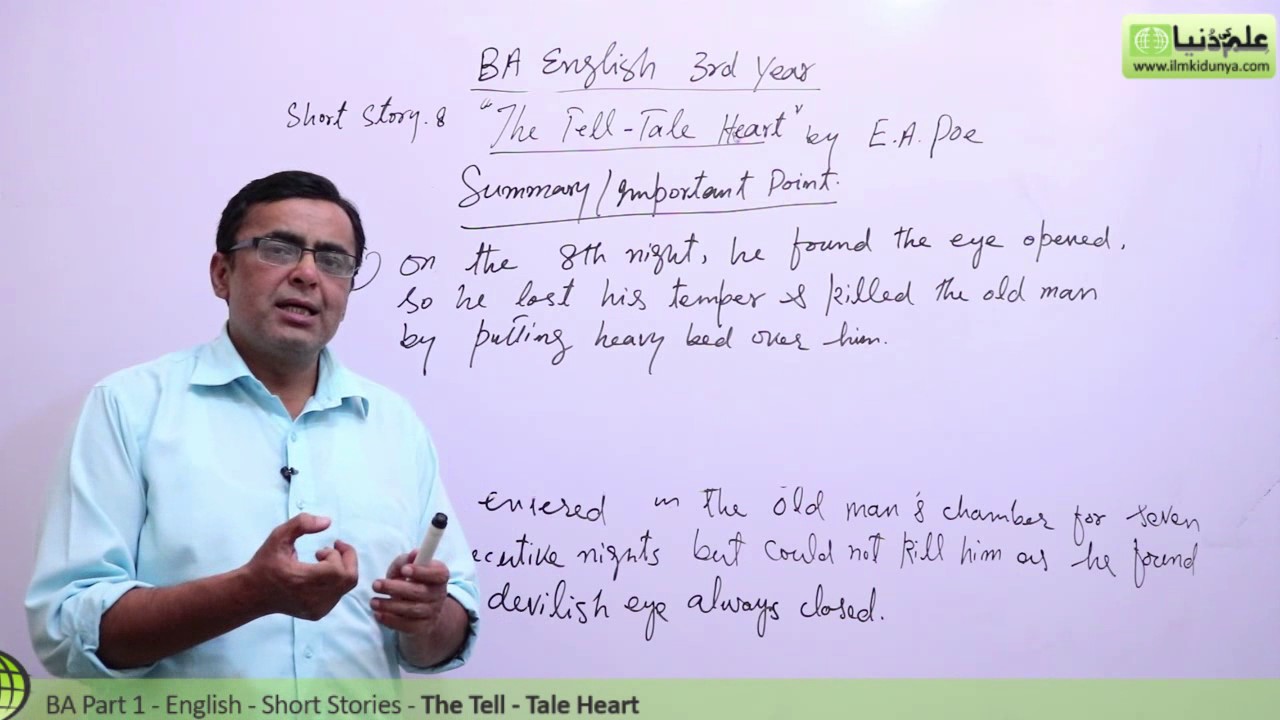 BA English Short Stories, The Tell-Tale Heart Lec 1-BA Part 1-BA English Book 2 Short Stories PU/SU