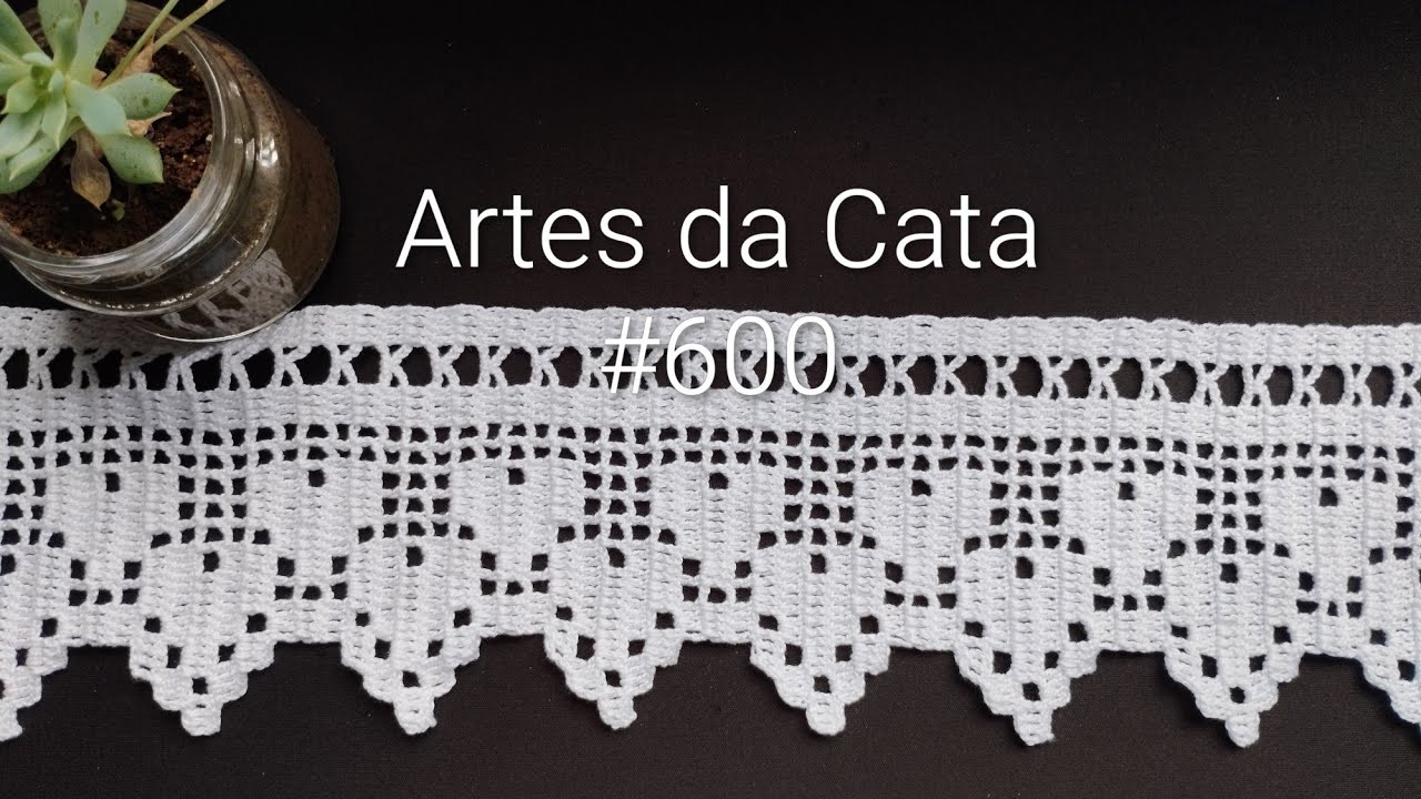 Barrado em crochê #600 #artesdacata #bicodecroche #barradodecroche #crochedacata #diy