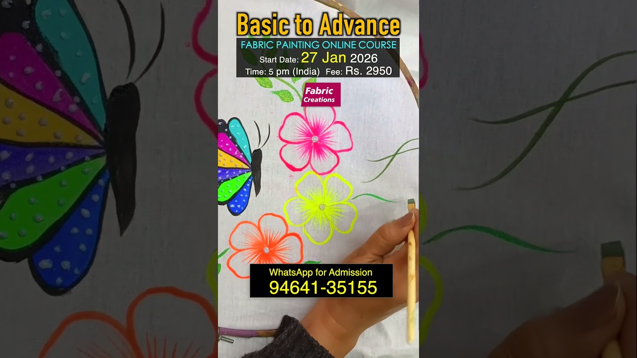 Fabric Painting Online Course - Evening Batch 