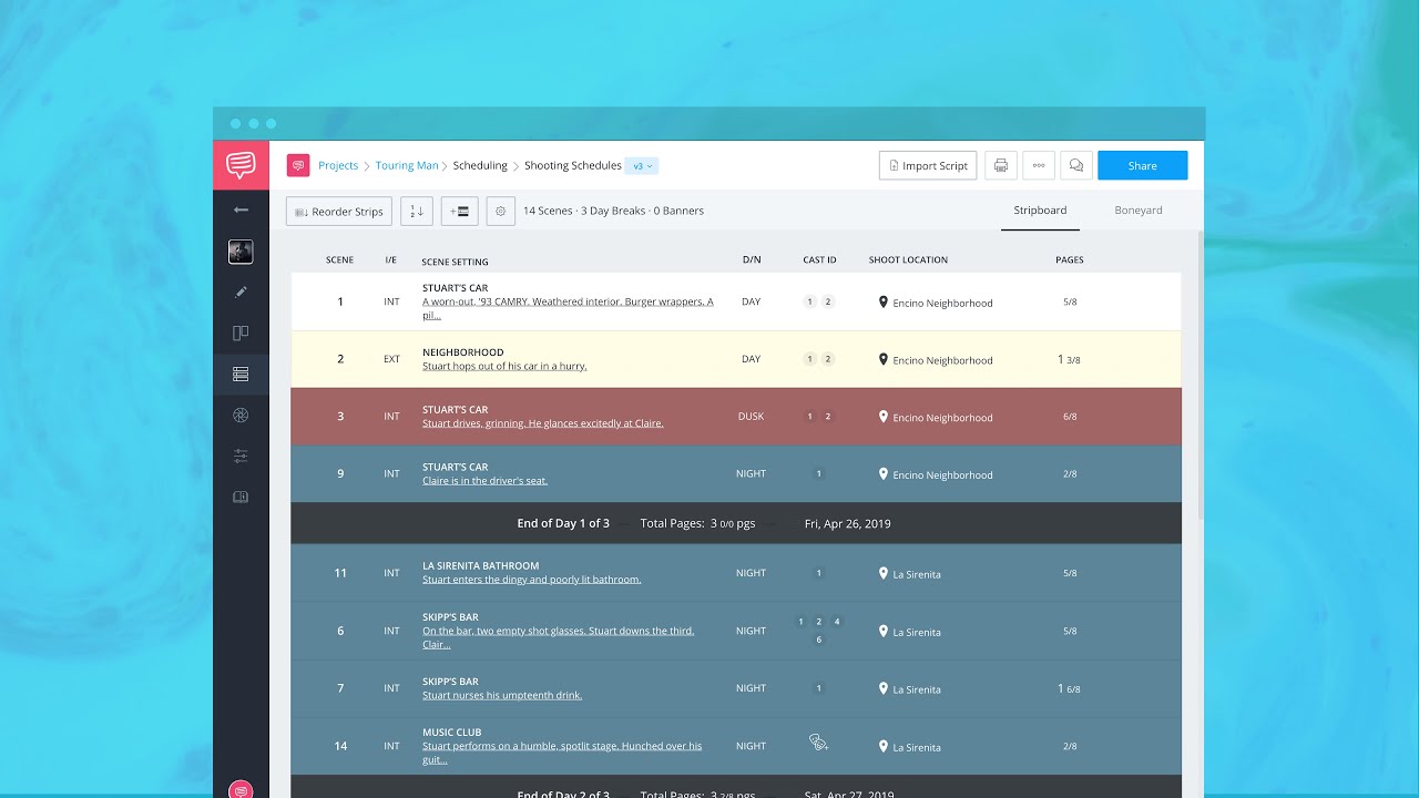 StudioBinder | Film Production Shooting Schedule Software