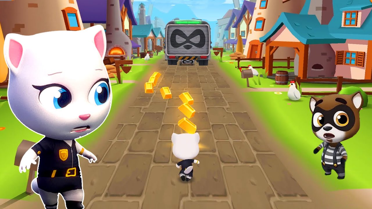 Agent Angela's Epic Race - Talking Tom Gold Run Medieval Adventure & Boss Fight!