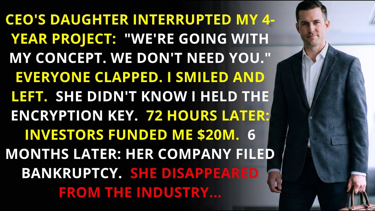 CEO's Daughter Interrupted My Pitch: "We Don't Need Your Ideas" — So I Took Them Back