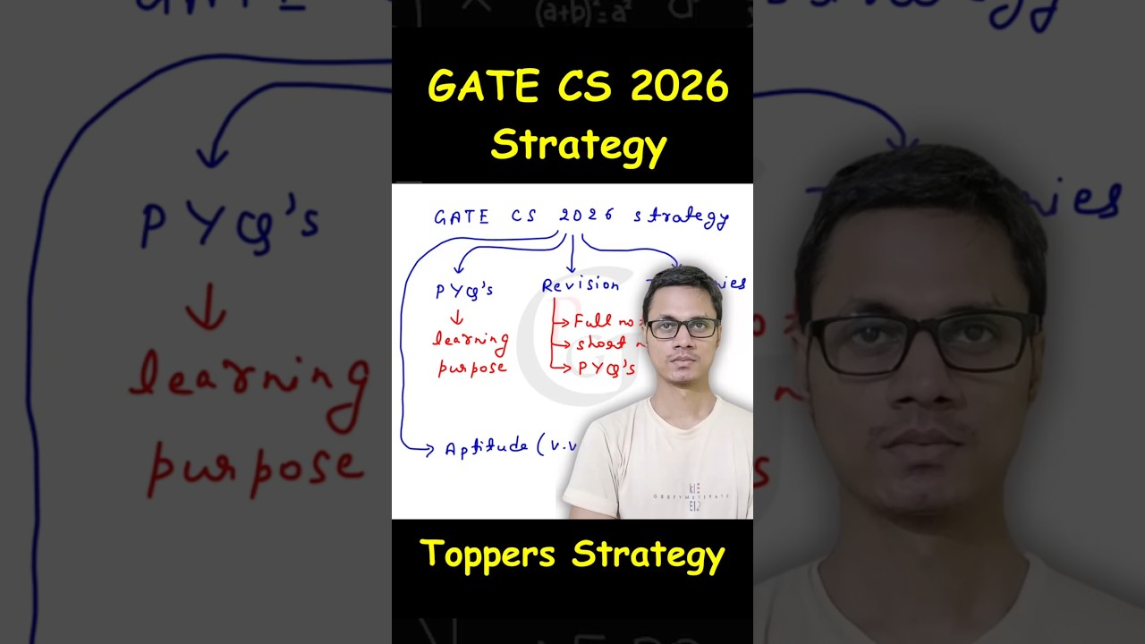 GATE CS 2026 preparation strategy | #gatecse #gatecs  #shorts