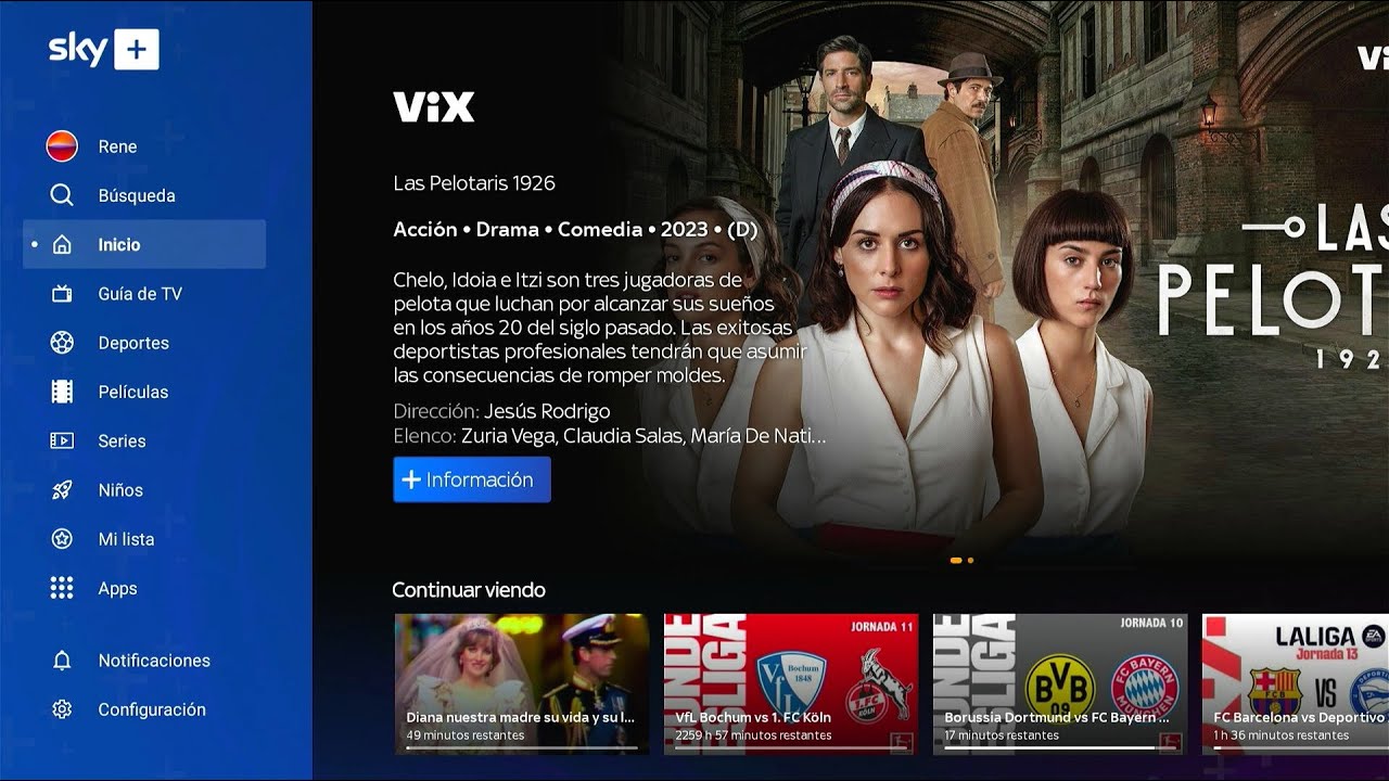 SKY+ México recorrido por canales y apps Noviembre 2023