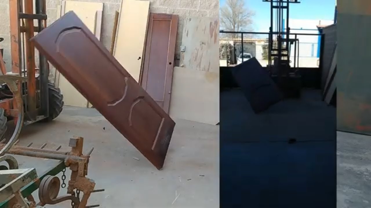 PUERTA ROTA DE MADERA🚪🚪🚪💪🔨🪓que tan fuerte es
