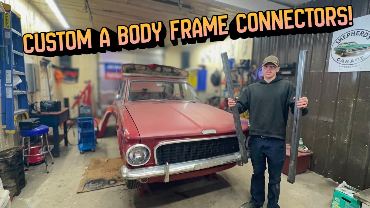 HOMEMADE frame connectors! -  A body 1963 Plymouth valiant