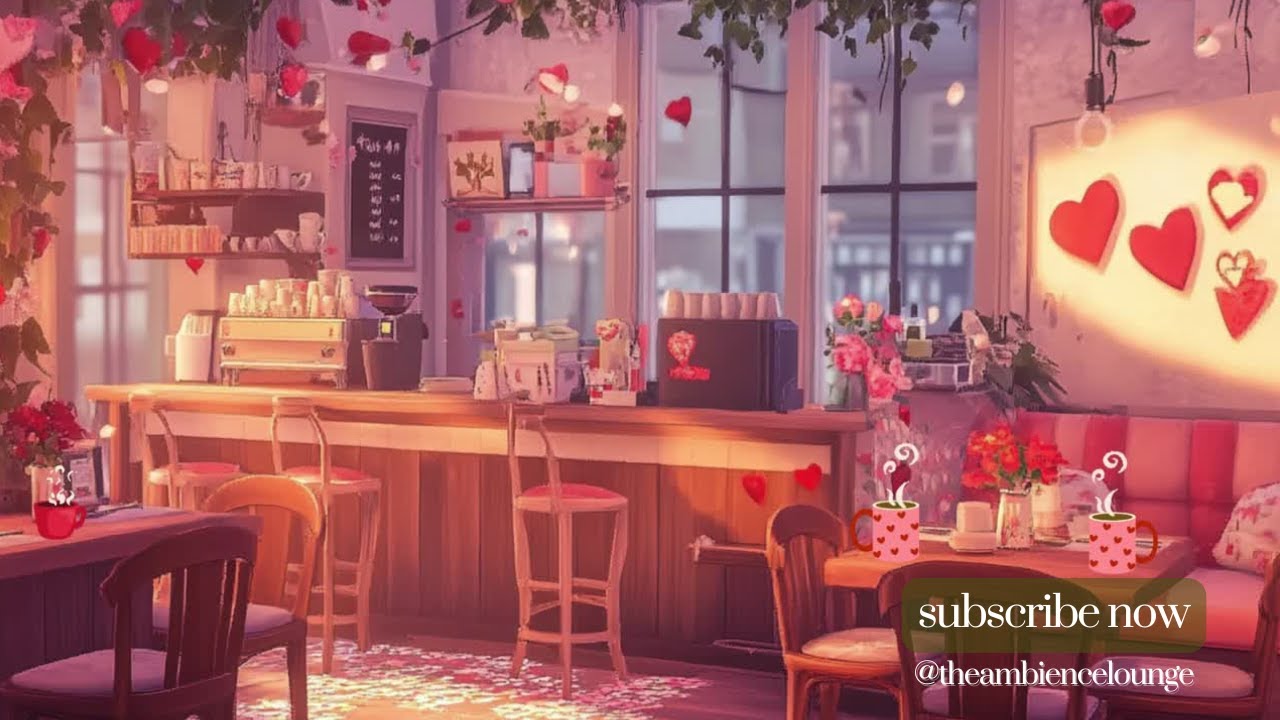 Valentine's Coffee Shop Ambience ☕️💖