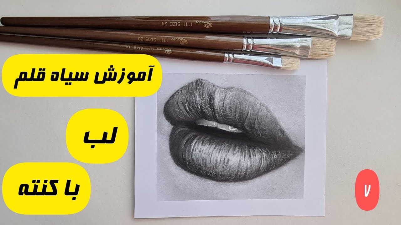 پکیج آموزشی رایگان سیاه قلم اجزای صورت کار با کنته جلسه هفتم