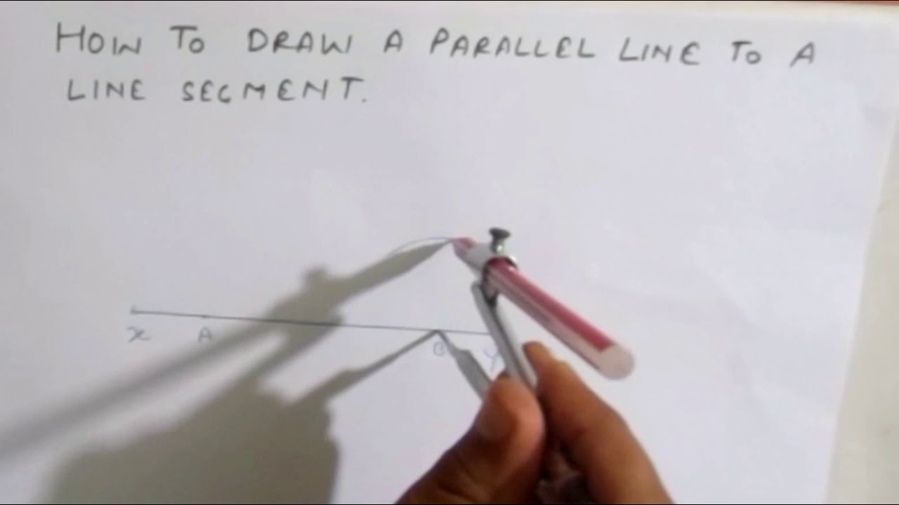 How to draw a parallel line to a line segment