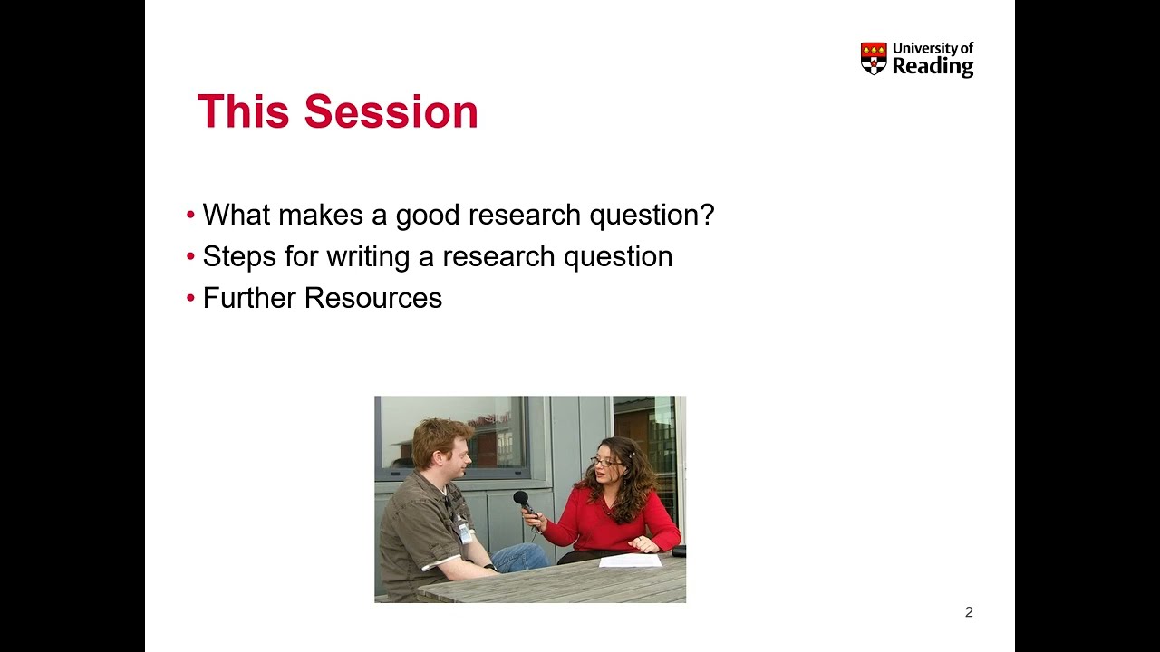 Finalising your research question