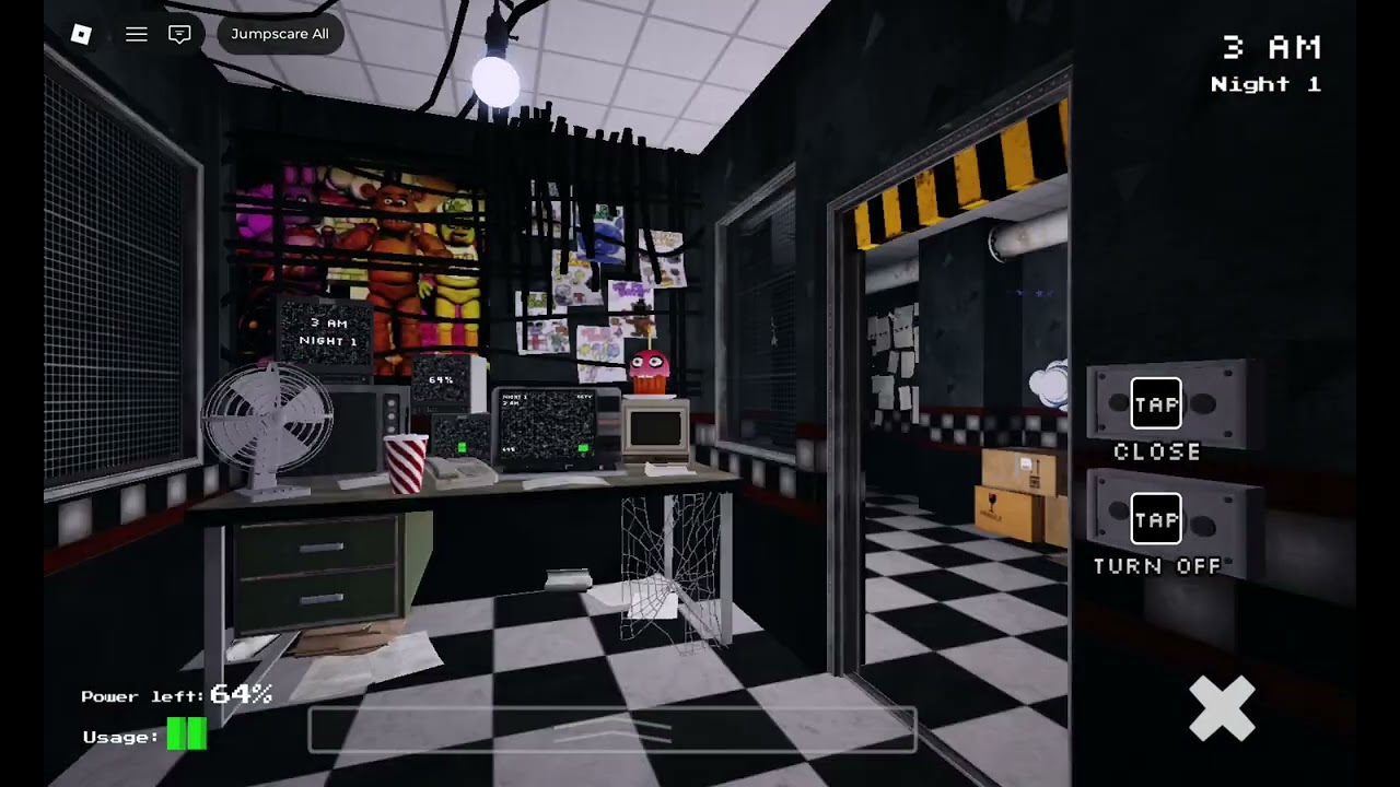 Playing fnaf co-op [night 1]