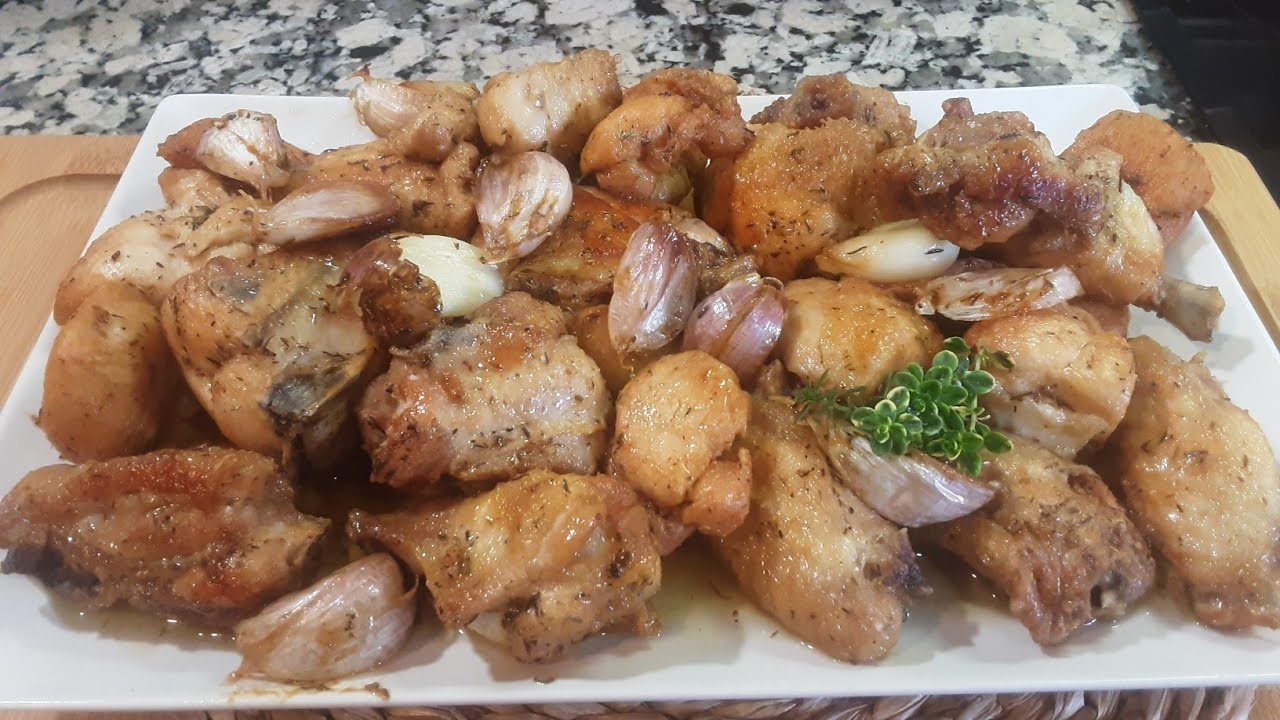 Como hacer un delicioso POLLO AL AJILLO , muy fácil y económico 👌🏼