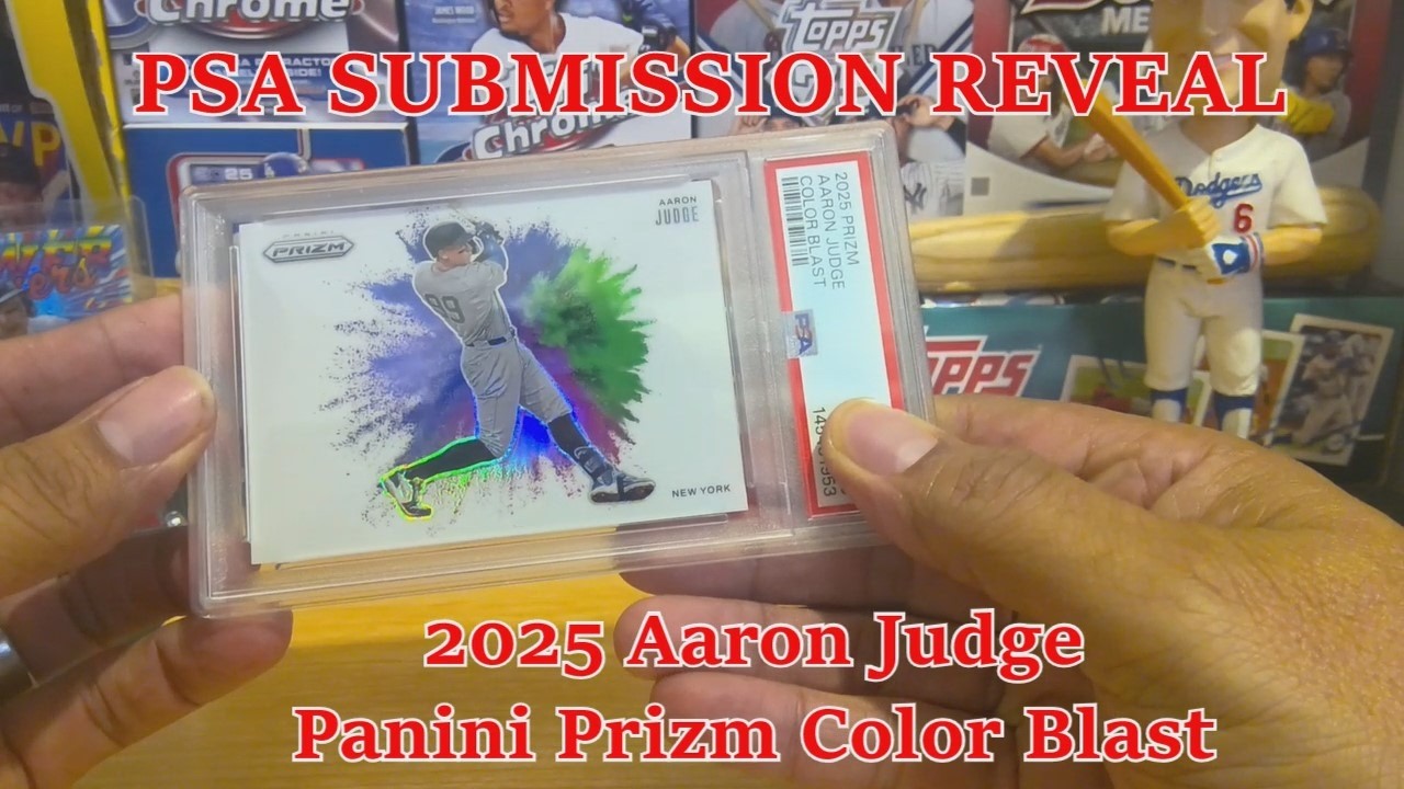 PSA Reveal Returned Submission Color Blast Aaron Judge Panini Prizm Baseball 2025