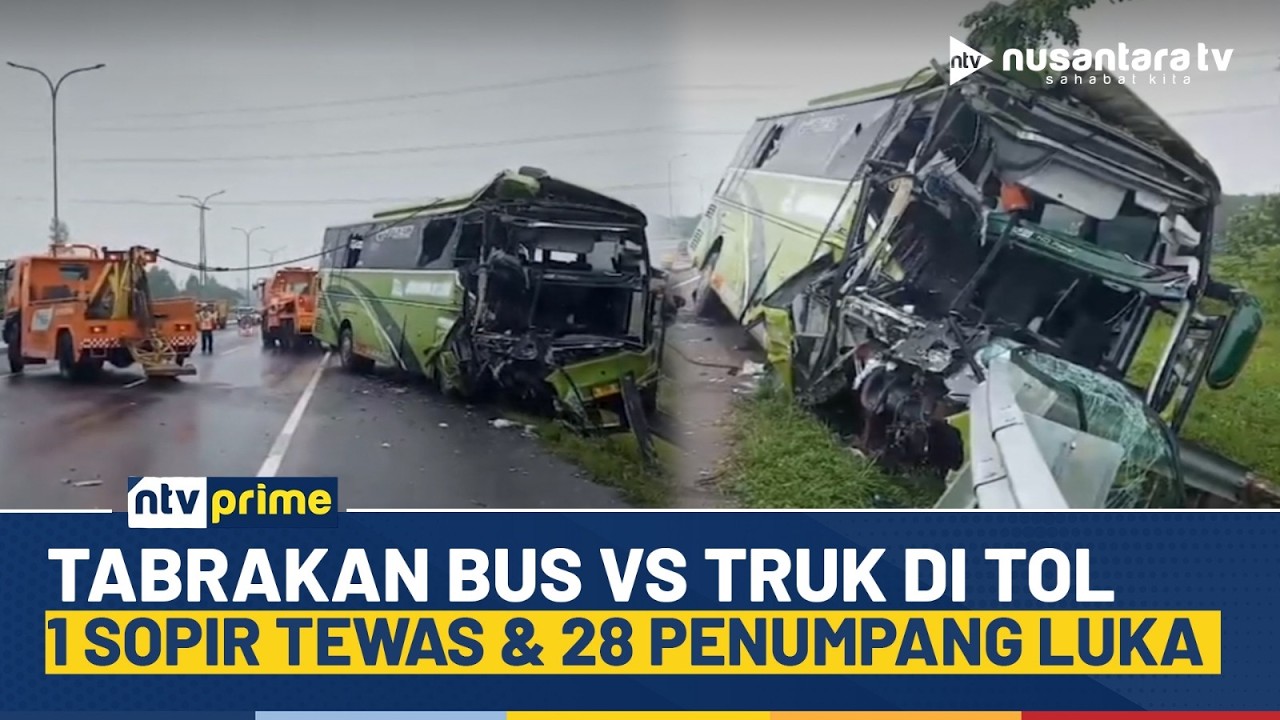 Ngeri! Bus Wisatawan Hantam Truk di Tol Cipali,  Sopir Tewas & 28 Penumpang Terluka | NTV PRIME