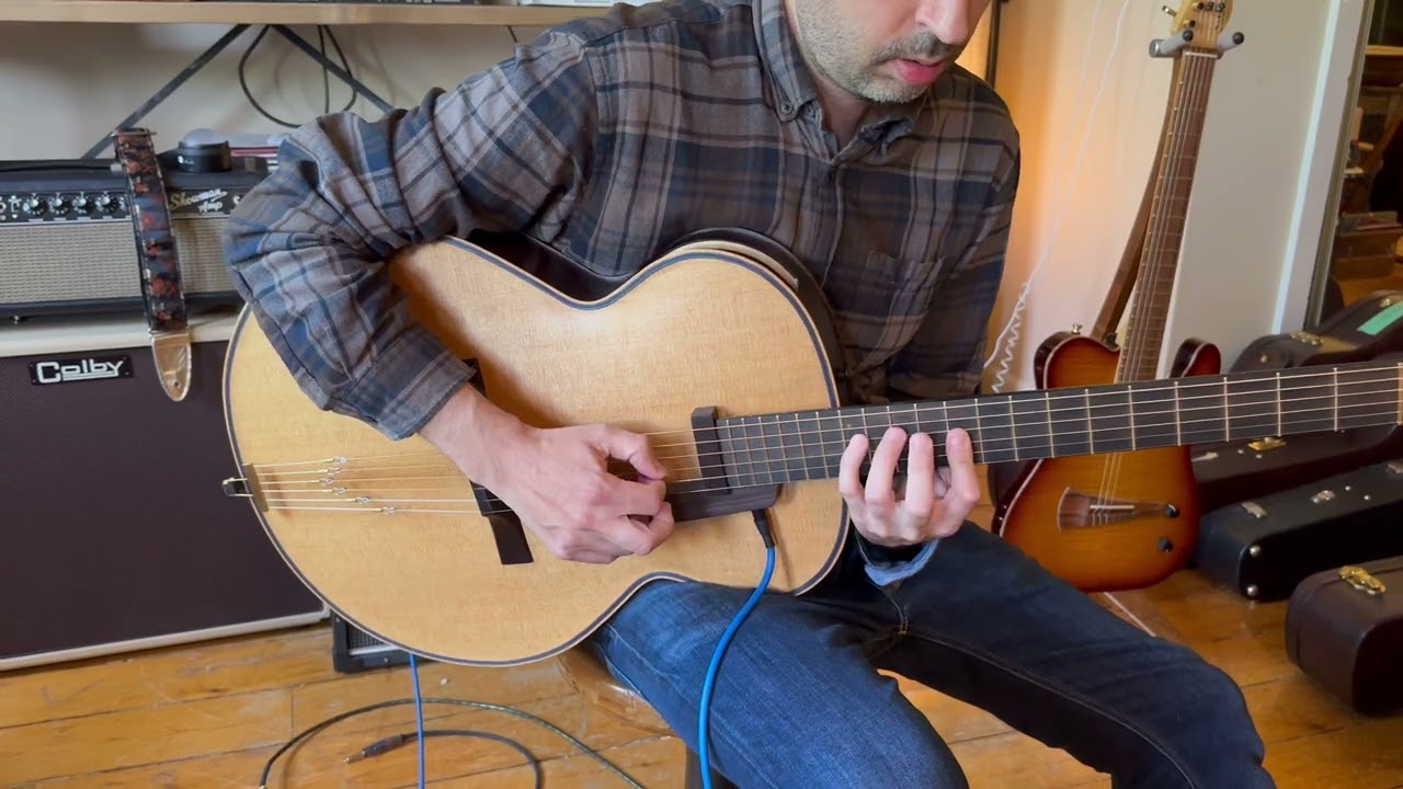 Jostein Gulbrandsen is playing Miles Davis tune Blue in Green on my archtop guitar Dark Matter.