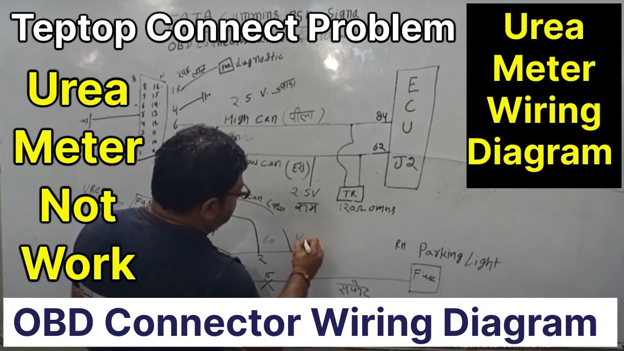tata bs4 signa OBD connector wiring diagram | urea meter wiring diagram | teptop connect problem