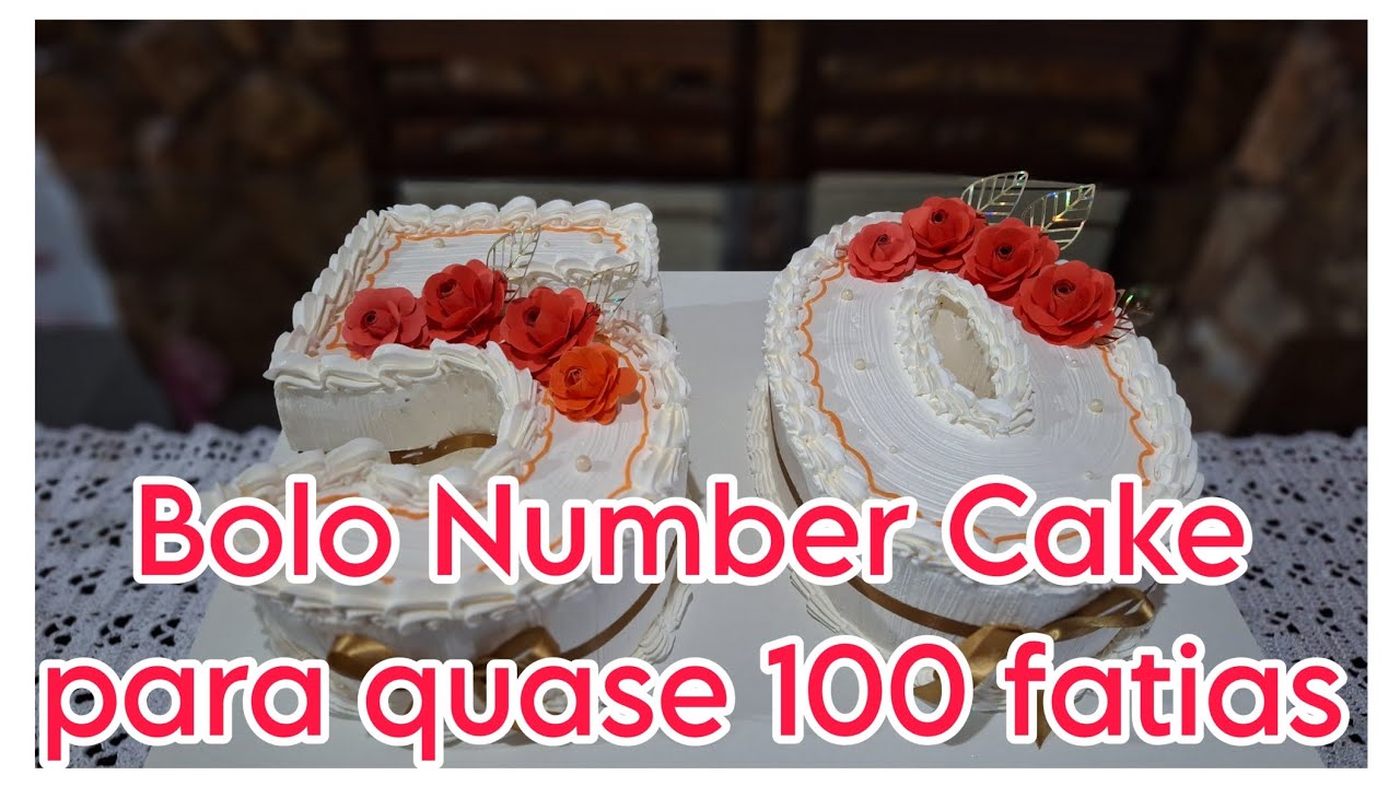 BOLO NUMBER CAKE PARA QUASE 100 FATIAS| SILVANA SOUZA 