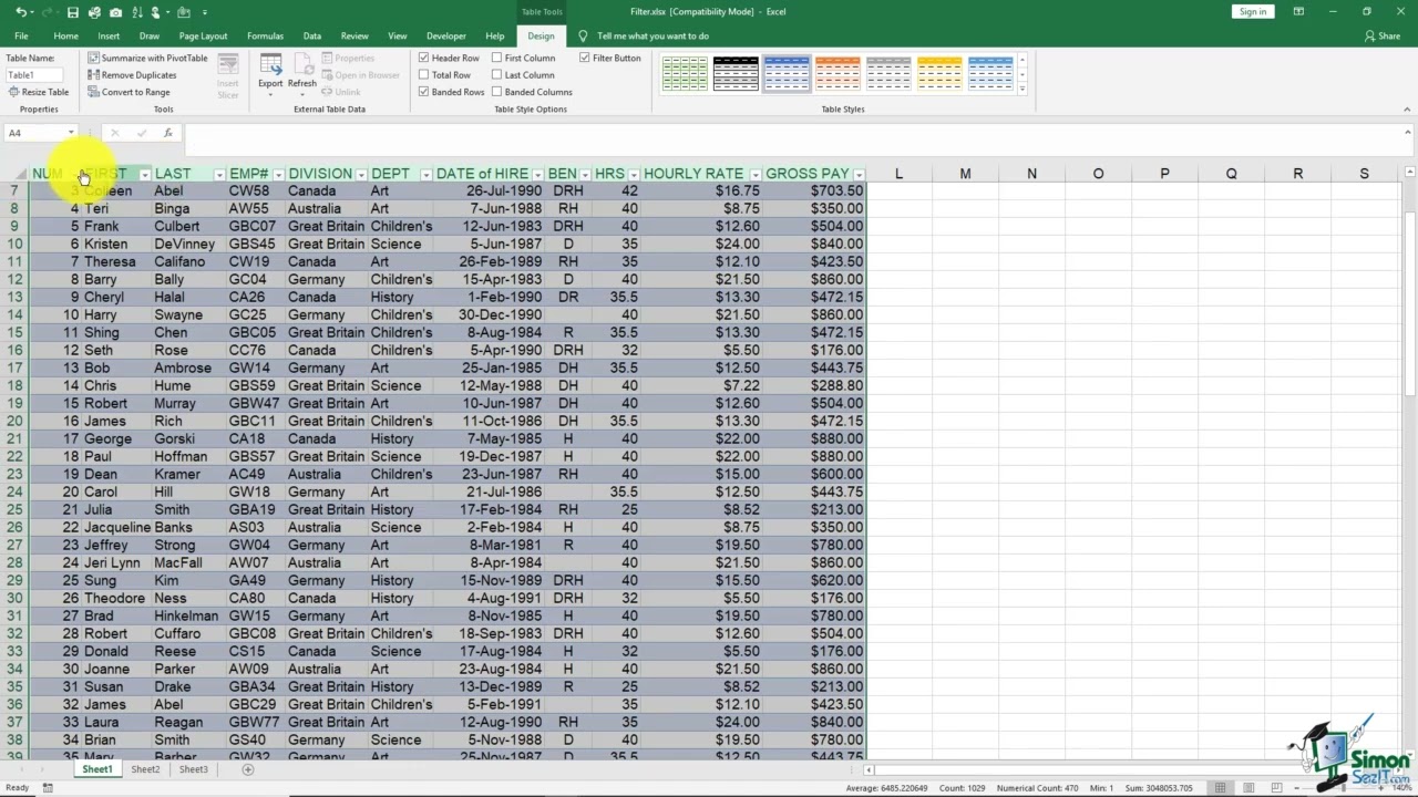 Excel Format as Table Tutorial 2024