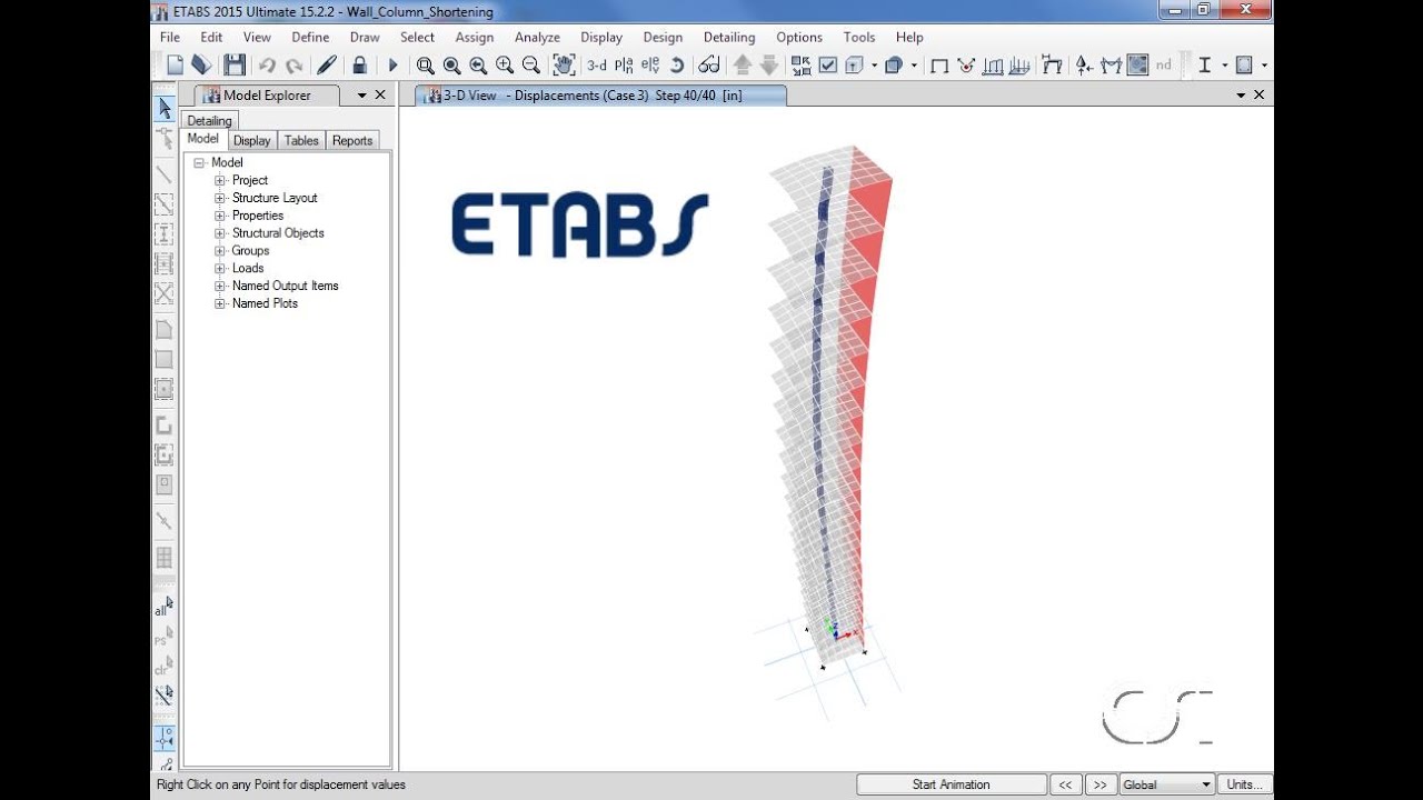 ETABS - 23 Vertical Displacements in Tall Buildings: Watch & Learn