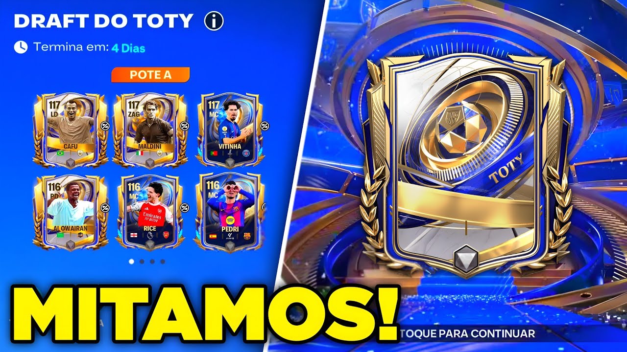 😱 Ganhei mais um 116+ no DRAFT do TOTY no fc mobile!