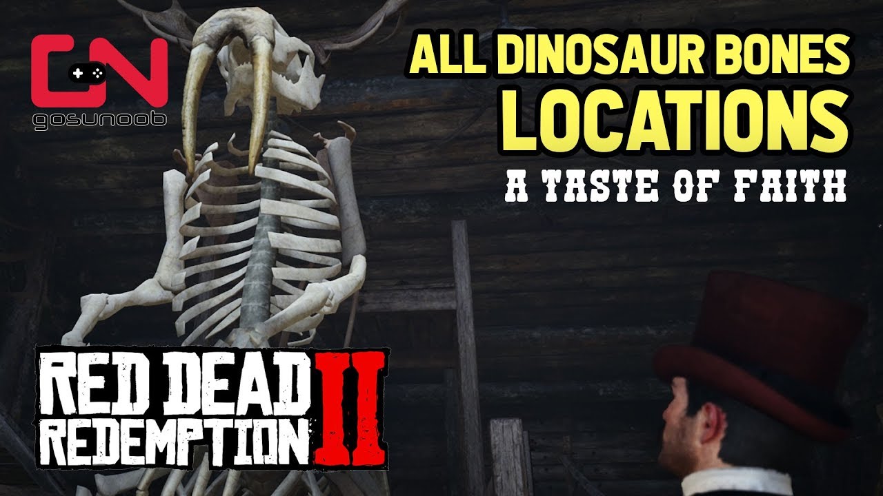 Red Dead Redemption 2 - All 30 Dinosaur Bones Locations - A Taste of Faith