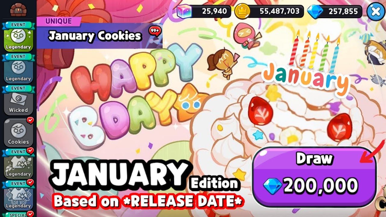 The JANUARY BIRTHDAY Cookie Gacha Challenge!✨