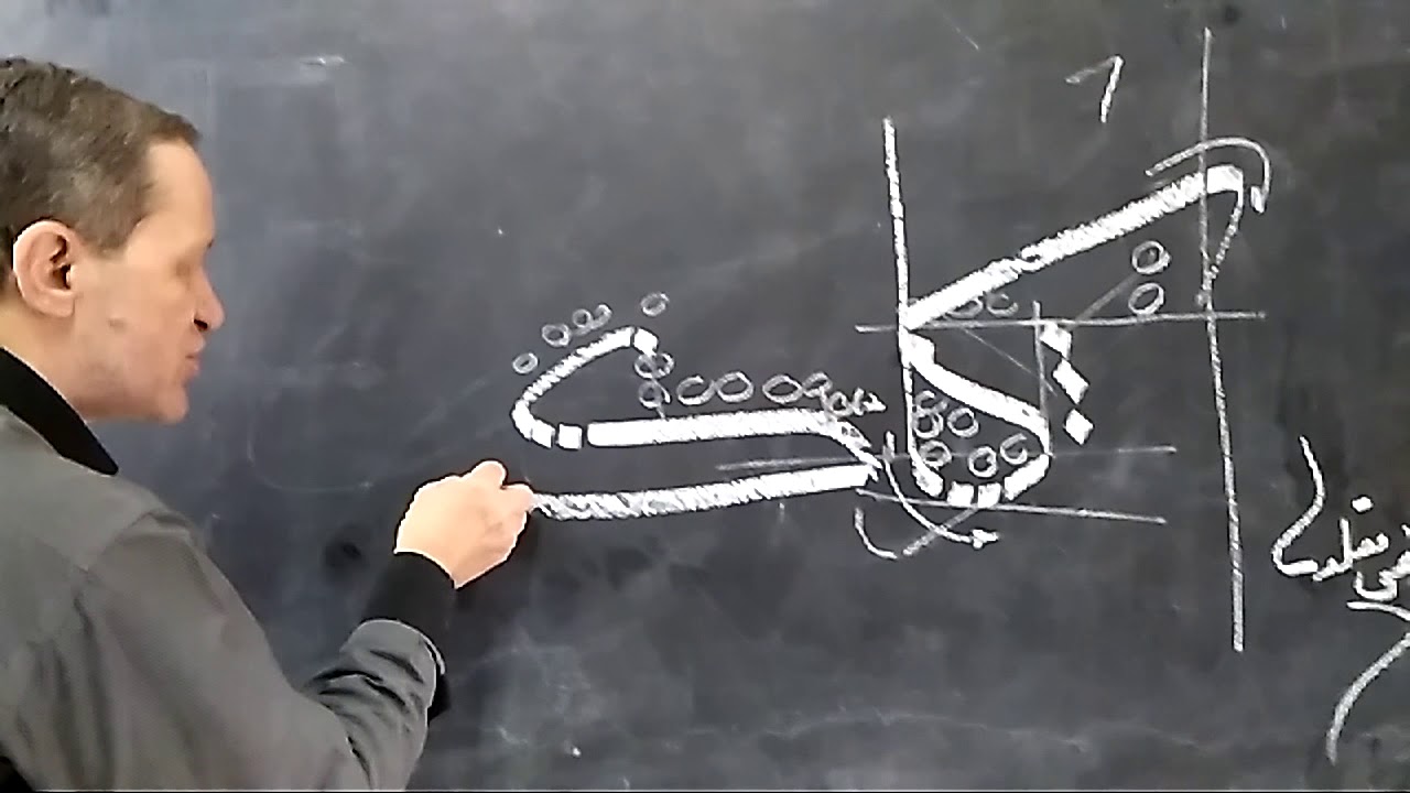 خط الثلث للأستاذ مصطفى مقلد في مدرسة تحسين الخطوط العربية ببنها