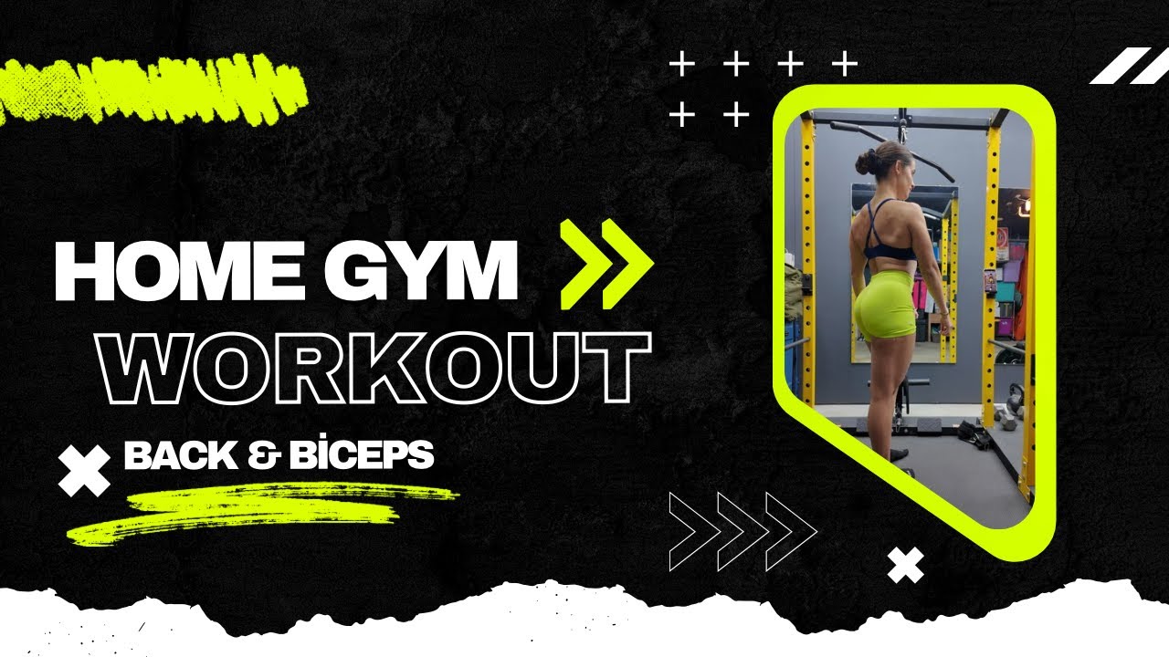 Home gym workout back & biceps