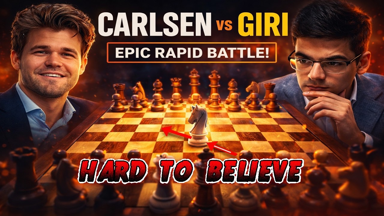 Magnus Carlsen vs Anish Giri🔹Intense Rapid Chess Battle❗