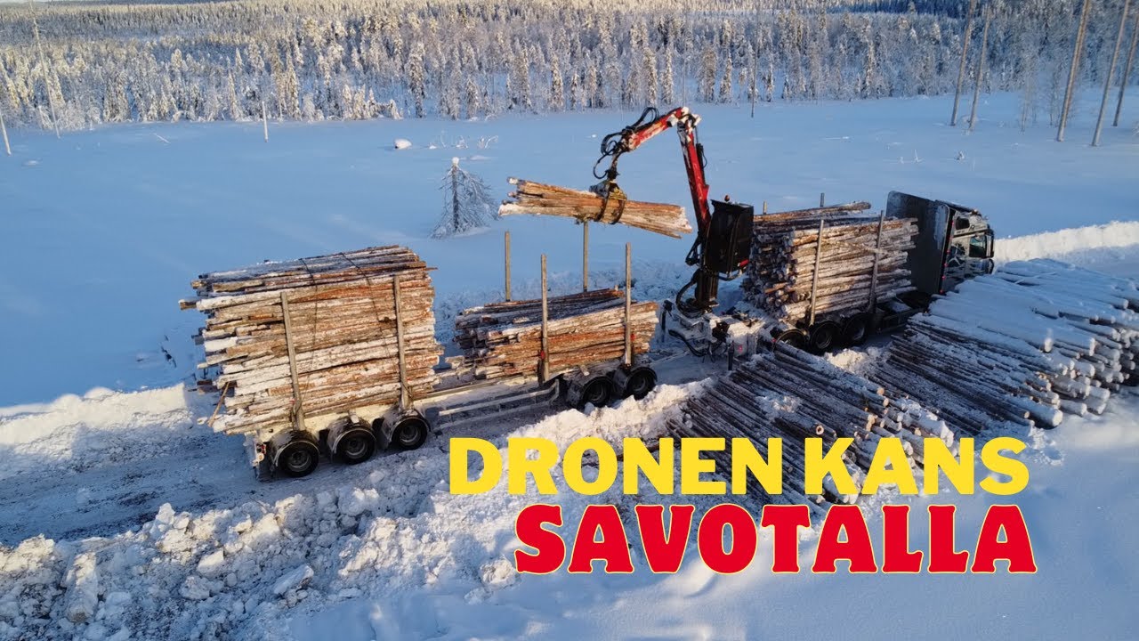 R E U P L O A D !!! Komeassa pakkaskelissä savotalla.