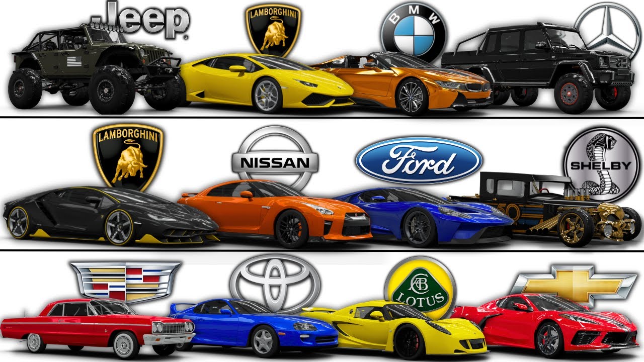 Famous Car Brands & Models (Turbosonic Showroom)