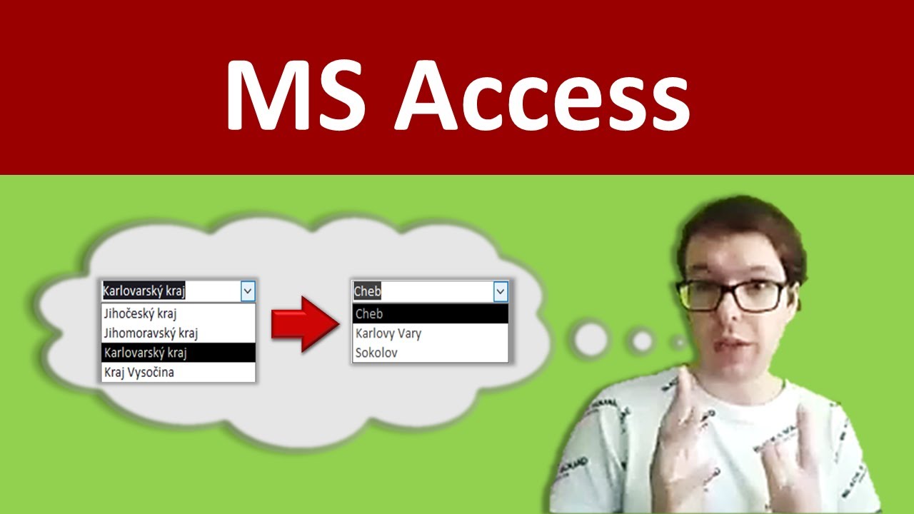 Access: propojená (kaskádová) pole se seznamem