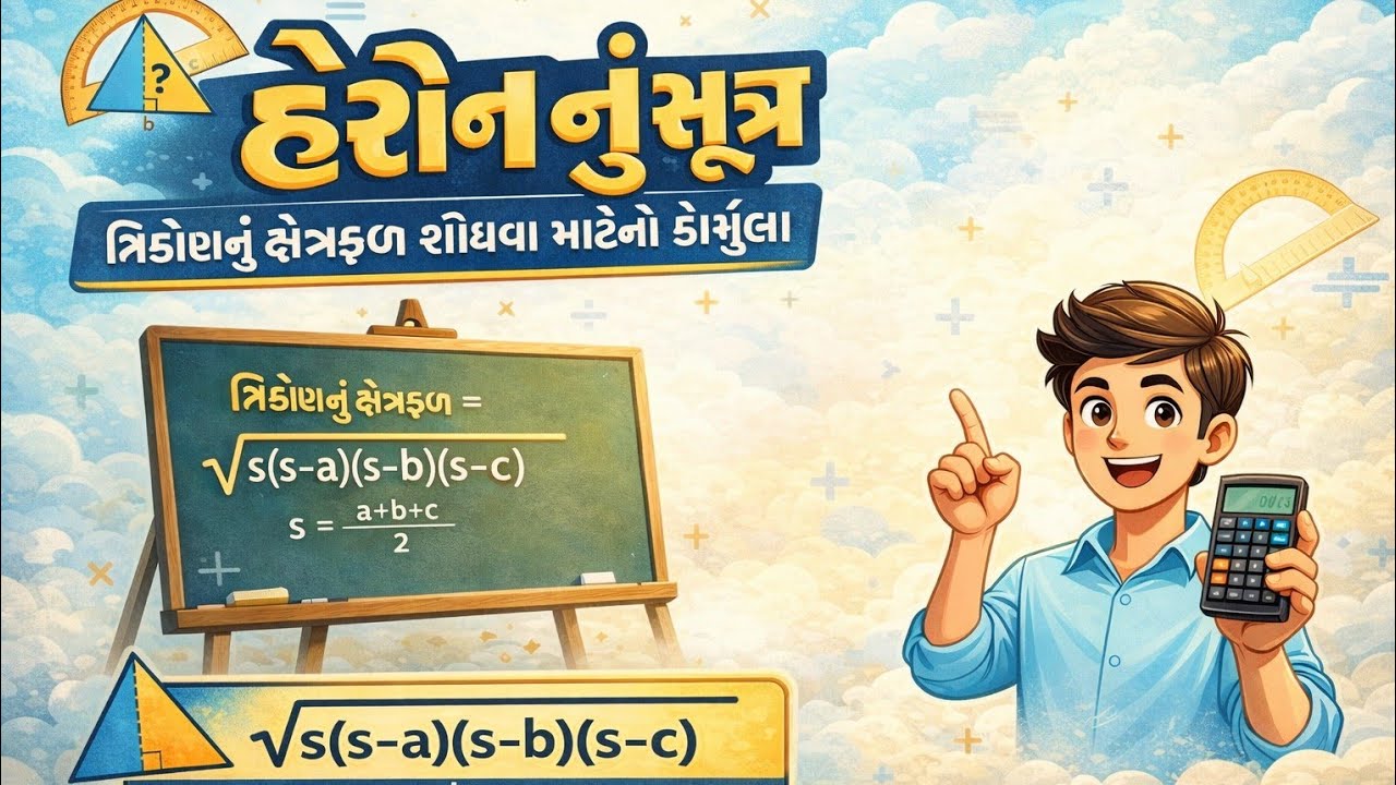 Std 9 Maths Heron nu sutr/ધોરણ 9 હેરોન નું સૂત્ર/HK EDUCATION 