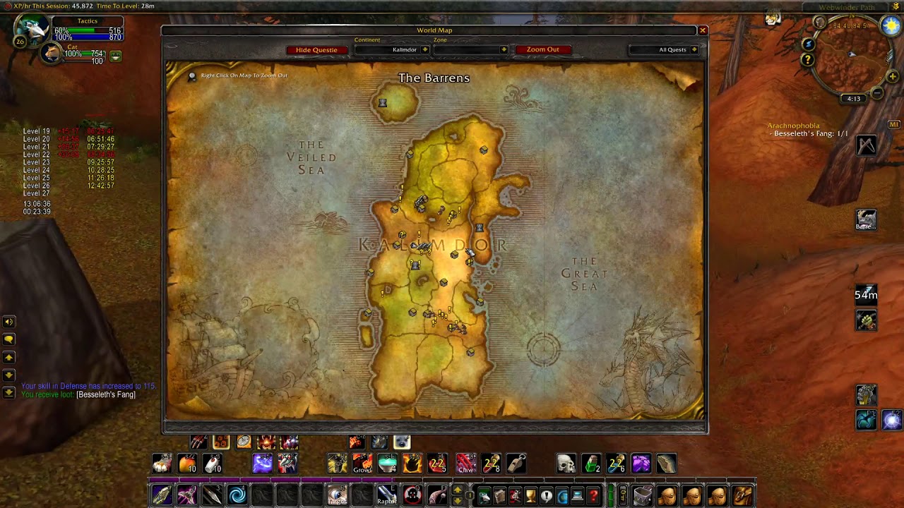 World record 1-60 horde hunter | 26-30 Ashenvale/Thousand Needles | 3d22h9m | Solo only speedrun