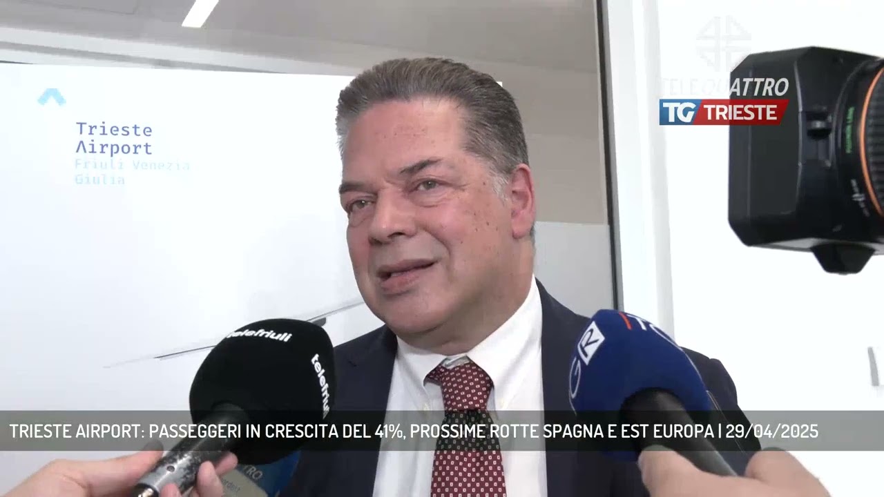 TRIESTE AIRPORT: PASSEGGERI IN CRESCITA DEL 41%, PROSSIME ROTTE SPAGNA E EST EUROPA | 29/04/2025