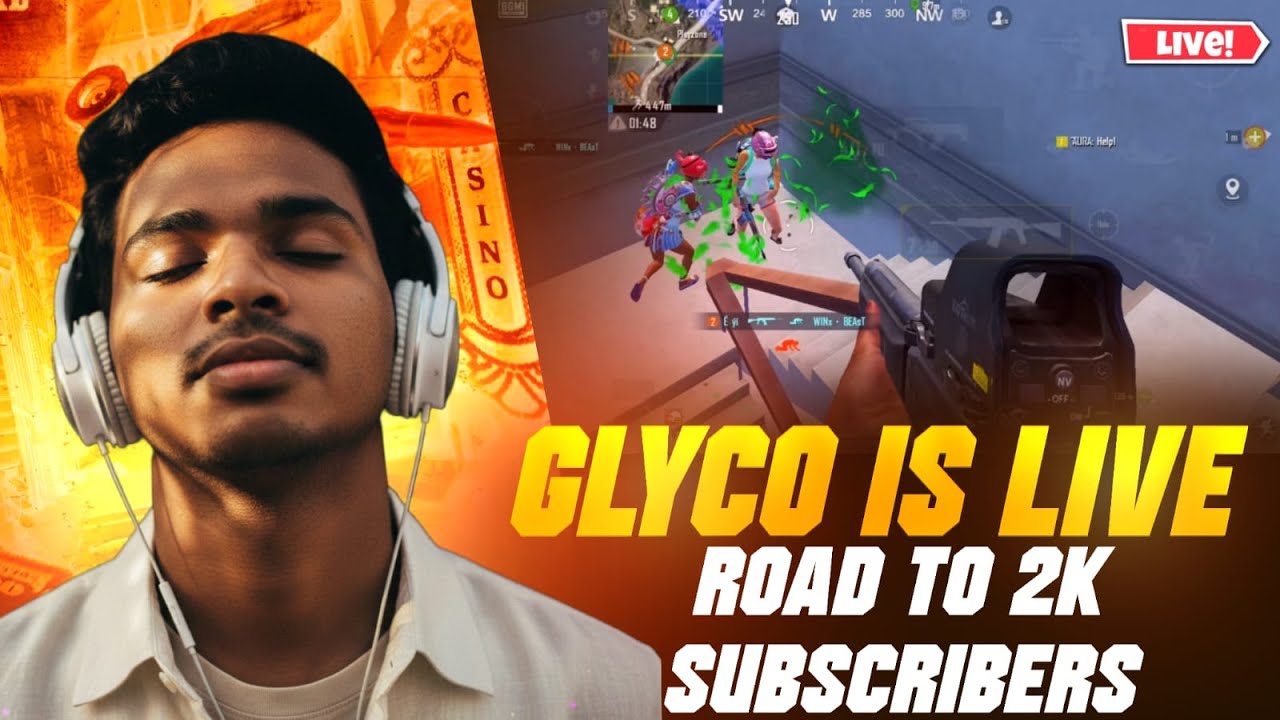 HAPPY TUESDAY TO ALL || ROAD TO 2 k SUBS || Glyco is live #glycoislive #bgmi #live