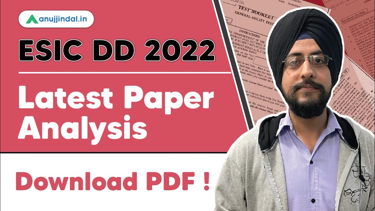 ESIC DD Past Year Paper Analysis | ESIC DD 2011 Paper Analysis | ESIC Deputy Director 2022 Exam