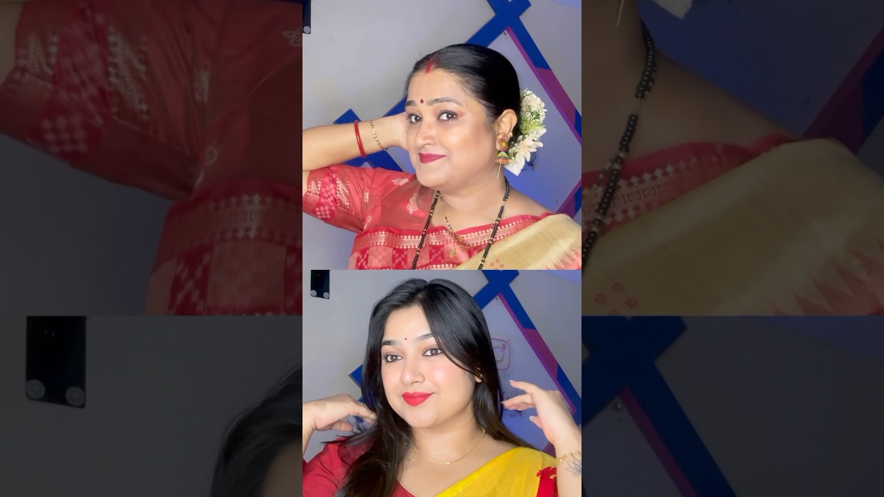 Durga puja look mummy sahita❤️🥰