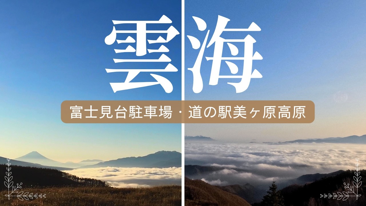 【絶景】富士山と雲海のタイムラプス｜美ヶ原高原・富士見台駐車場｜長野県