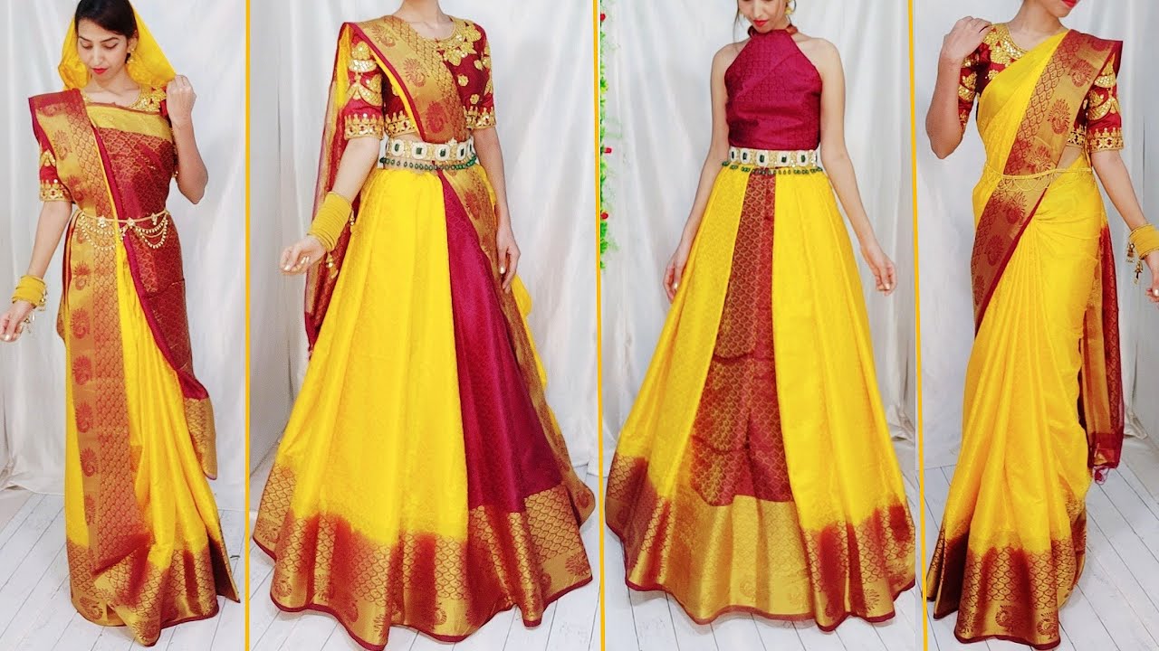 PERFECT SAREE DRAPING FOR SHORT HEIGHT LADIES|DRAPE YOUR SILK SAREE IN UNIQUE STYLES|STEP BY STEP