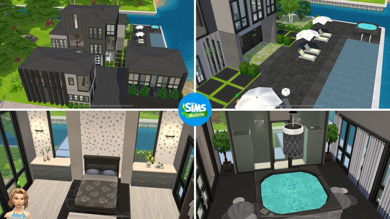The Sims Mobile - Modern Mansion | House Tour | Floor Plan