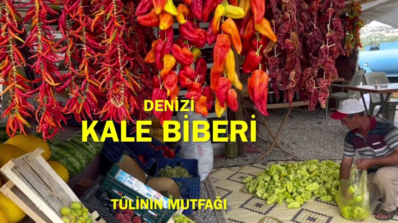 Tescilli Denizli / Kale Biberi Nasıl Kurutulur?  Duvarları süsleyen üç burun  biber.