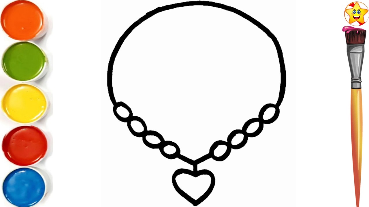 Necklace Drawing For Kids And Toddlers || How To Draw Necklace || Very Easy Drawing For Kids.#1