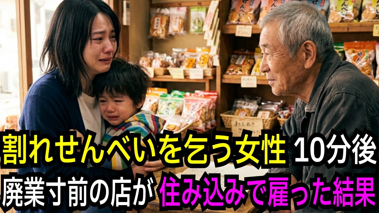「割れせんべいを少しだけ…」廃業寸前の老舗店に赤子を抱えたボロボロ女性 → 住み込みで雇った結果、店主の正体が判明し不動産屋が絶句する事態に【感動する話】【朗読】