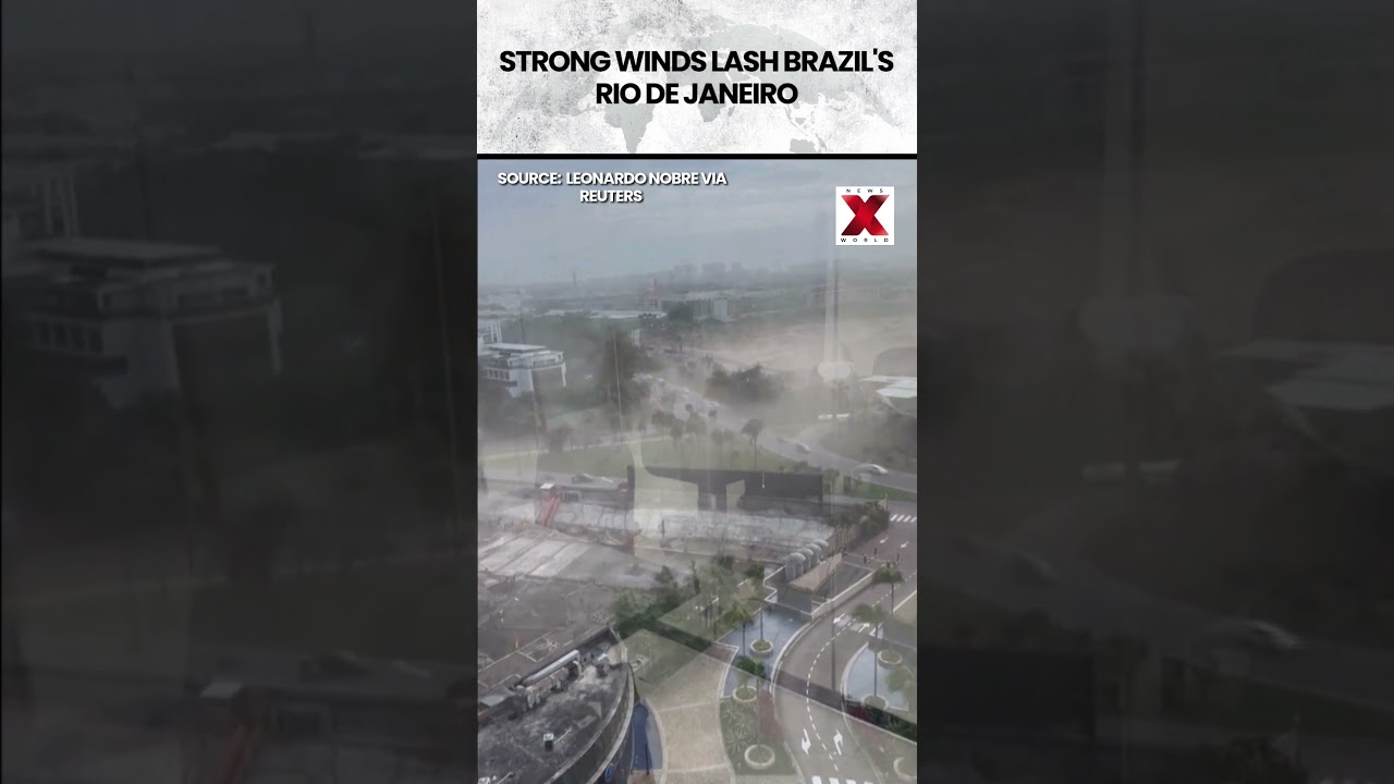 #watch | Rio de Janeiro Battles Powerful Winds As Shocking Scenes Leave #viral #shorts