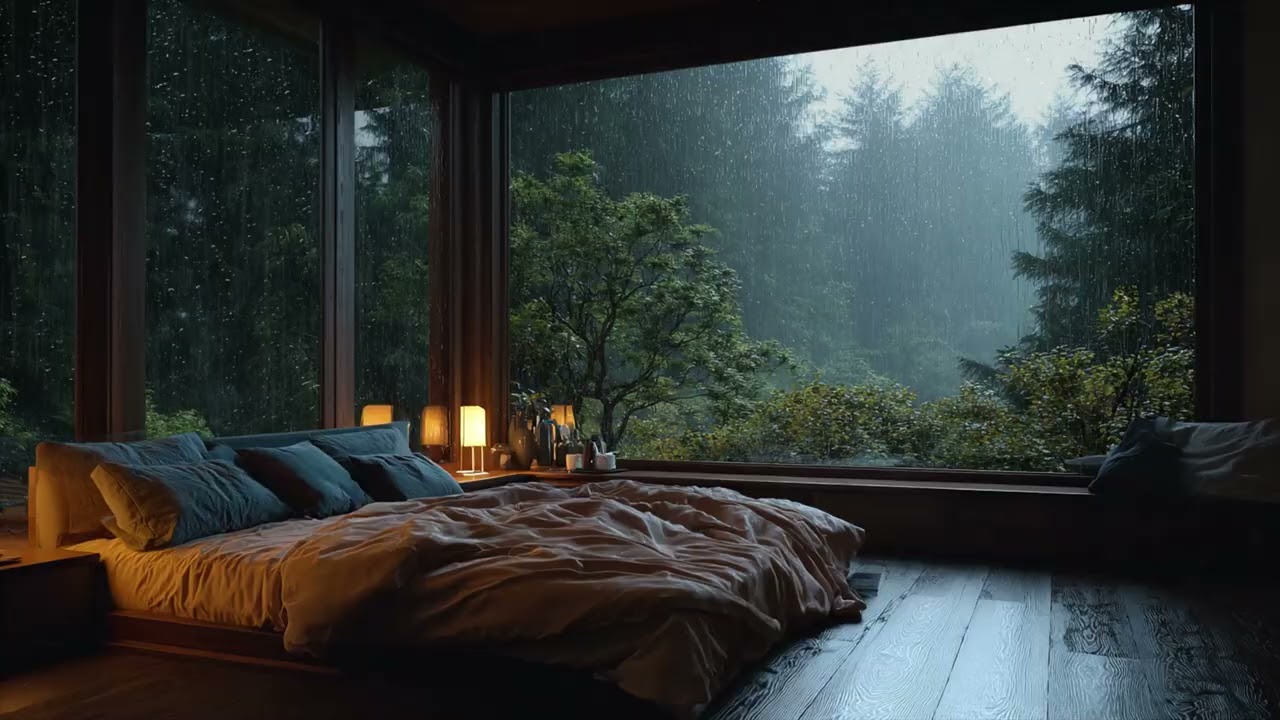 Drift Into Deep Sleep with Soft Piano Music and Rain Sounds All Night Long