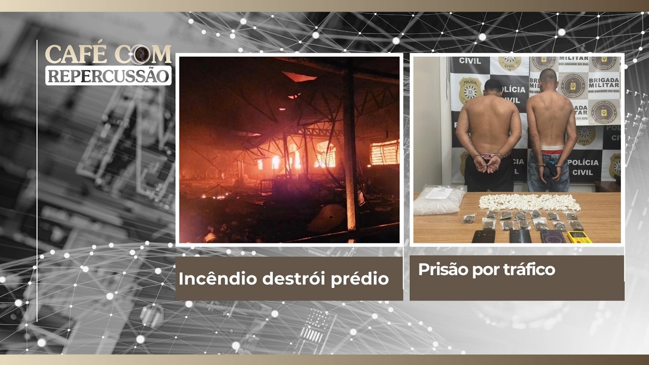 Incêndio destrói loja | Operação contra o tráfico