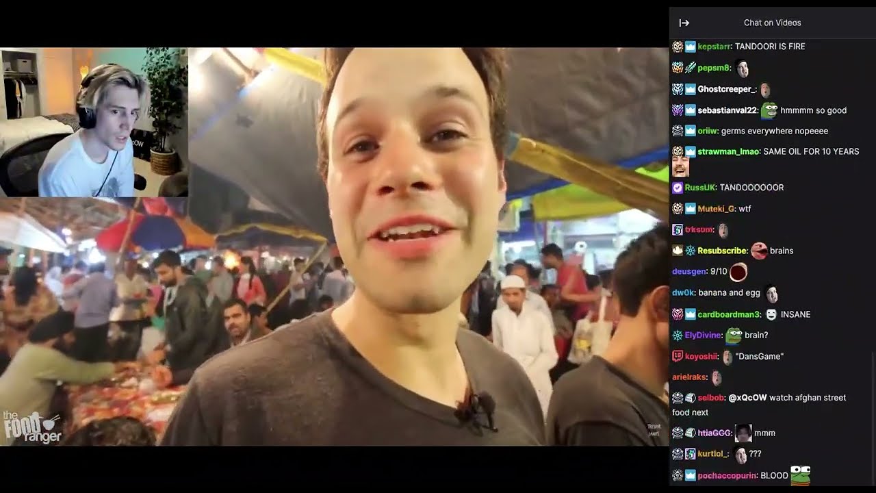 XQC reacts to Indian Street Food
