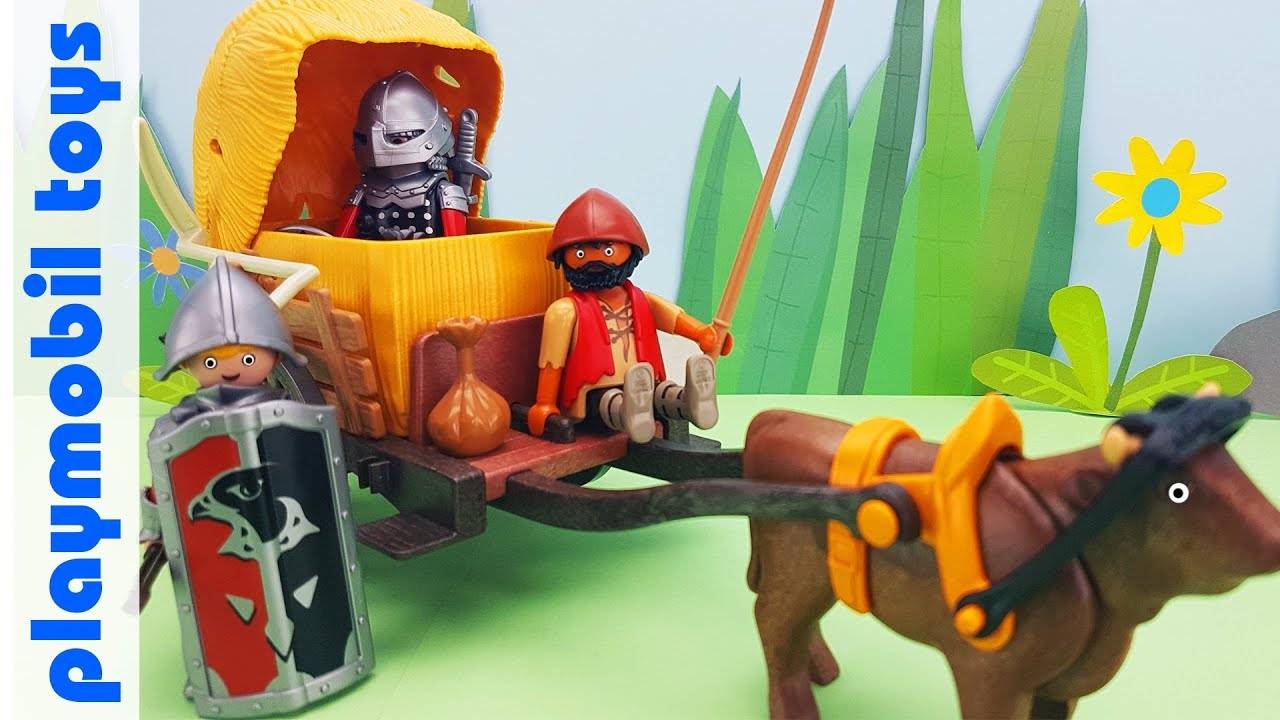 Unpack Playmobil Knights 6005 Hawk Knight`s with Camouflage Wagon